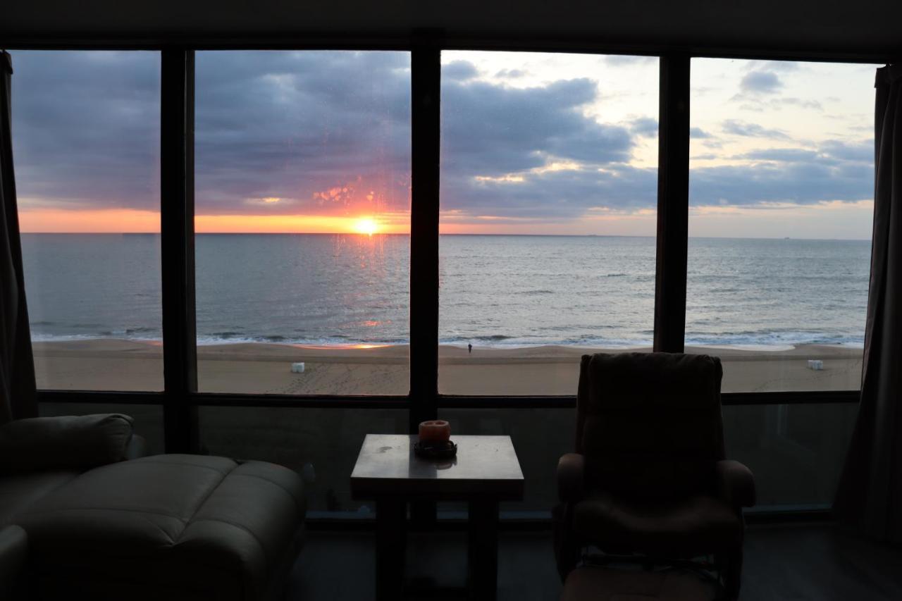 Oceanfront Beach, Sky, & Dolphins *